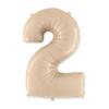 Decorative Balloon - Palloncino Rocca Fun Factory - Number 2 - Cream - 40" (101 Cm)