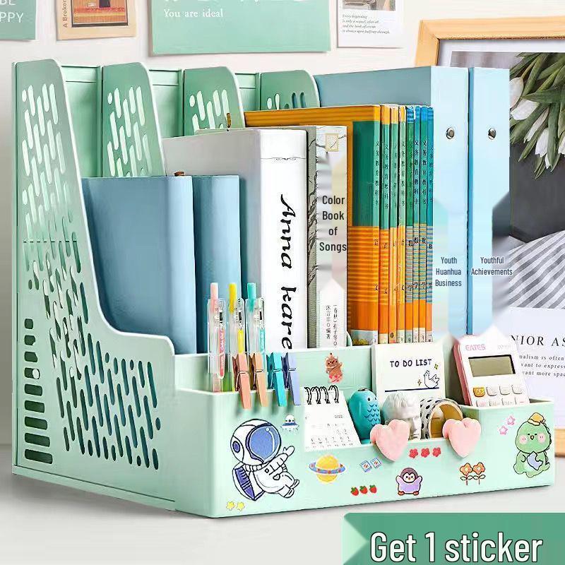Desktop File Organizer and Document Holder Rack
