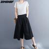 Dimanaf 2023 Letní šortky Kalhoty Dámské Elastické kalhoty Volné Ležérní Dámské Základní kalhoty Kalhoty se širokými nohavicemi Knoflíky