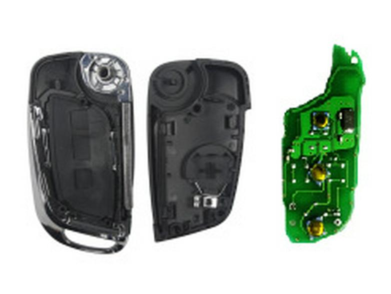 Compatible Folding Key for DS XTLC4L Model: 3-Button Remote Control, 433MHz, 46 Chip