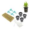 72 Set 1 Inch Rockwool Cubes With 2 Inch Net Pots For Hydroponics Growing System Good Water Absorption Hydroponics Mesh Net Cup