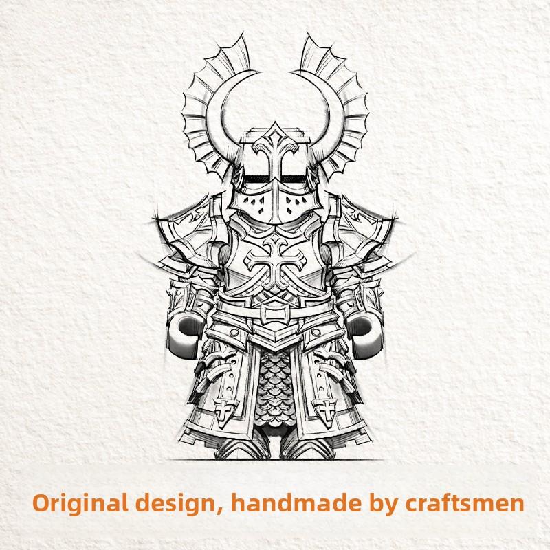 Crusader Ornament Tabletop Decoration Copper Handle Piece Creative Armor Figure Metal Figure Merchandise Souvenirs