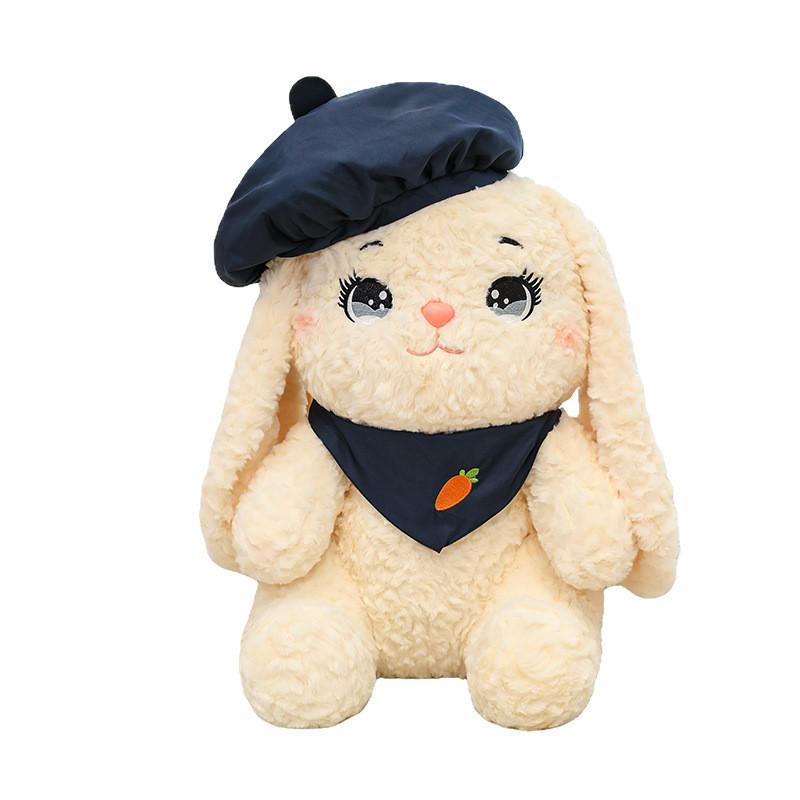 Beret Cartoon Cute Rabbit With Carrot Pattern Scarf Plush Toy Children For
