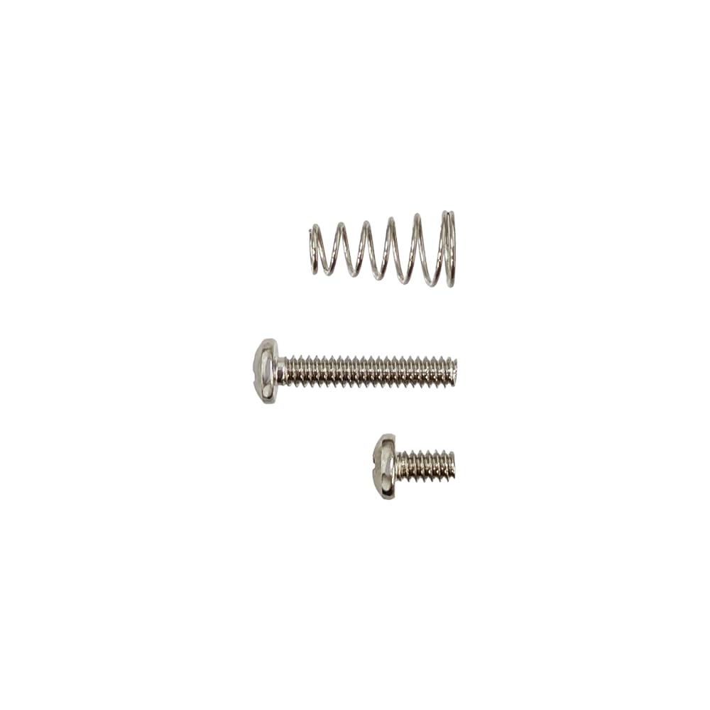 YJB PARTS Stratocaster Pickup Lever Switch Screw Inch with Springs #33023 + (Pan Head) 8-Piece Set, Nickel,
