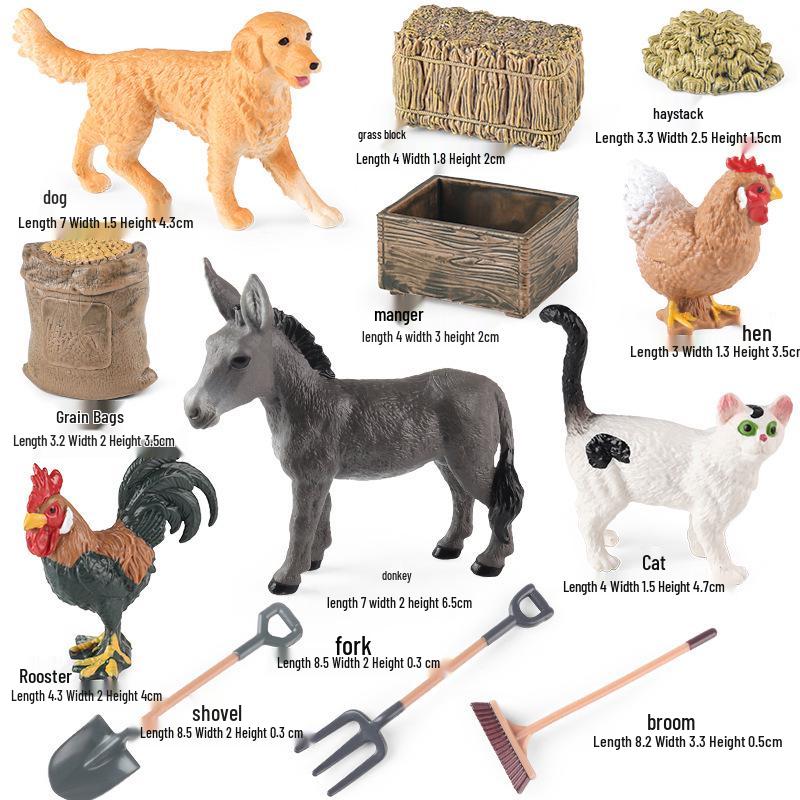 Children's Farm Animal Model Playset: Realistic, Educational Toy for Boys & Girls