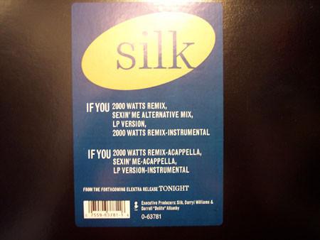 

12inch Record SILK - If You 063781 Elektra 1998 US Rap & Hip-Hop/R&B Used