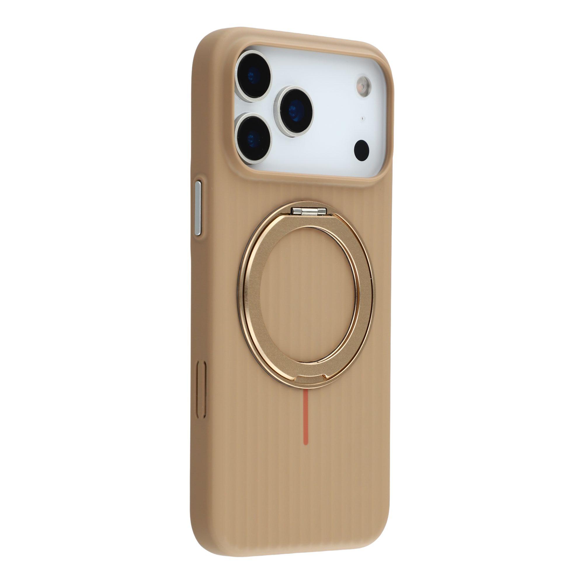 

KIGC For iPhone 17 Pro Magnetic Case with Rotating Kickstand Hard PC Phone Back Cover