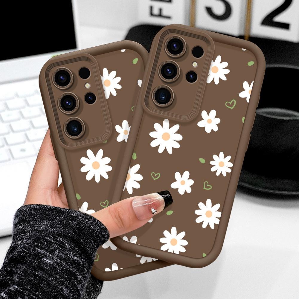 Floating Daisies Phone Case For Samsung Galaxy S23 S22 S21 S20 FE Plus Ultra Note 20 5G Staircase Soft Cover