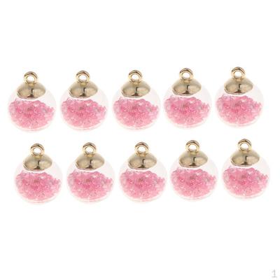 10 Pcs Pendant With Crystal Filler Beads To Make
