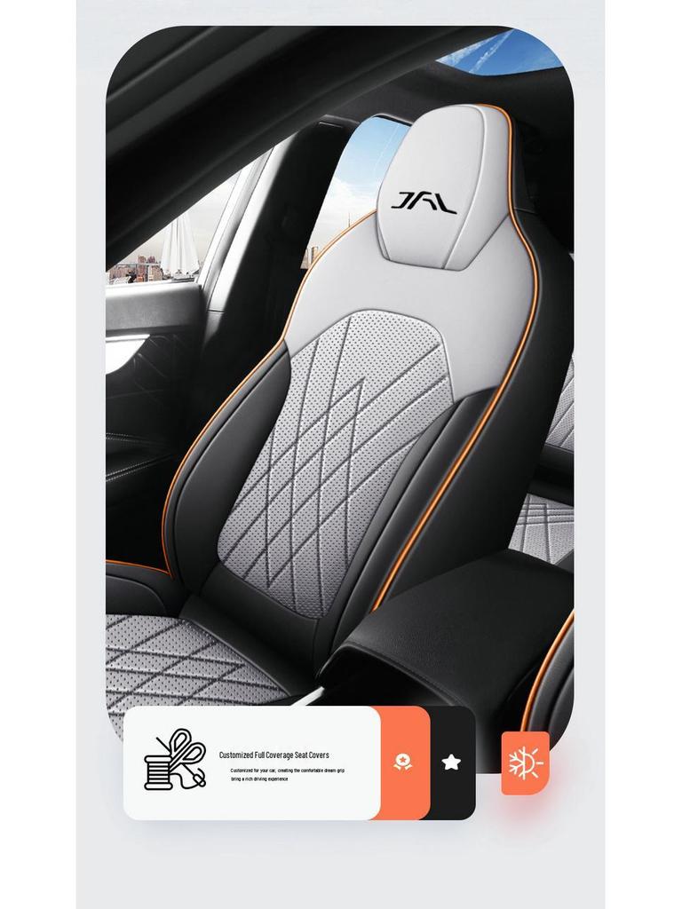 New Model Jianghuai Sihao A5 Full Leather Car Seat Cushion - Universal, All-Season