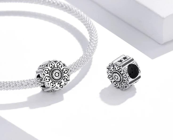 Pandora Charms Mandala Lotus Flower Charm Pendant