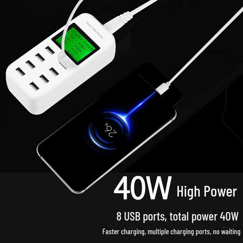 8-Port Multi-Function USB Charger Adapter 5V2.4A