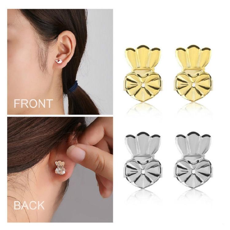 Hypoallergenic Safety Locking for Butterfly Ear Ring Stoppers Replacement Ear Lo