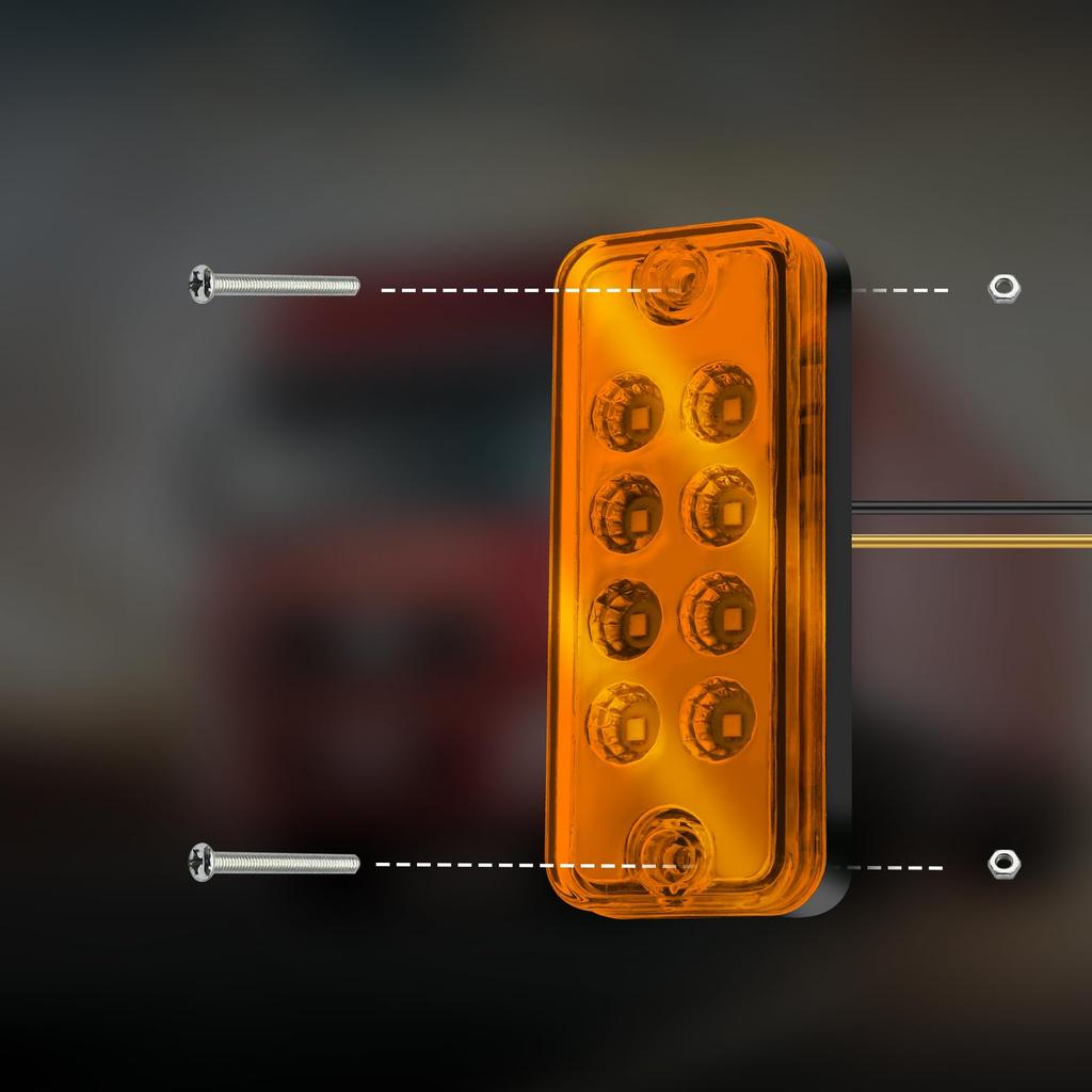 Ygmylandbb LED Truck Side Marker Lamp Trailer Width Light Roadside