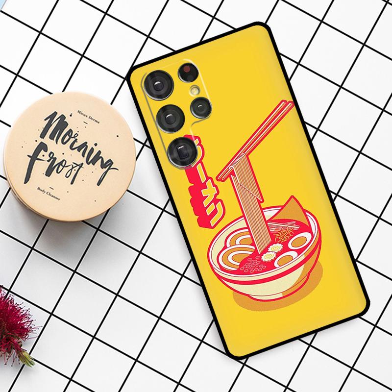 

Ramen Cat Japanese Art Case For Samsung Galaxy S25 Ultra S23 S22 S21 S20 S24 Ultra S9 S10 Plus S25 FE Phone Cover Galaxy S20 Plus