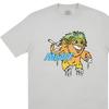 Palace FW21 Large Up T-Shirt Grey Marl Cartoon Print Crew Neck Short Sleeve Unisex T-Shirt PAL-FW21-391