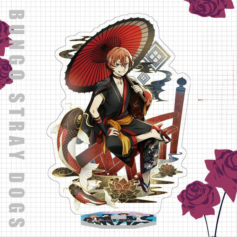 Japan Bungo Stray Dogs Anime Figur Acryl Stand Modell Spielzeug Dazai Osamu Nakahara Chuuya Ryunosuke Akutagawa Schreibtisch Dekor