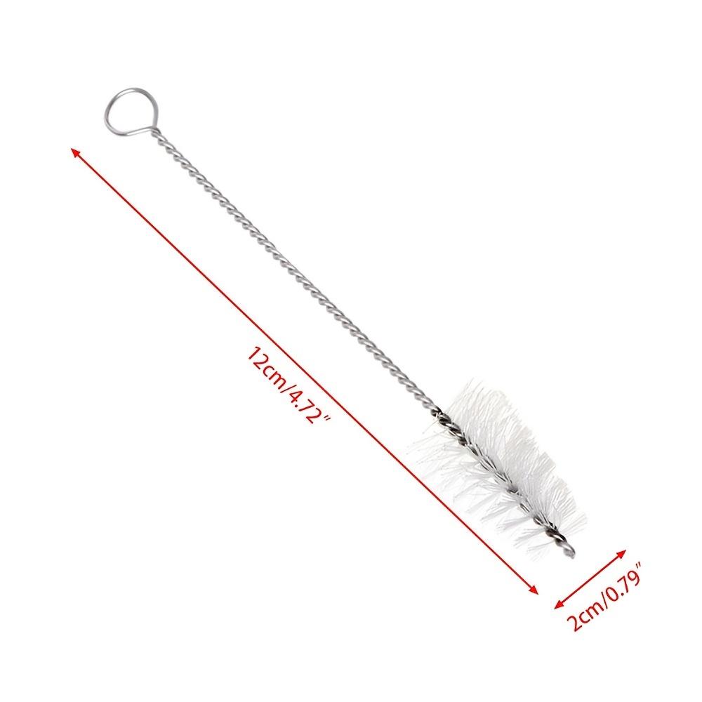 3 Pc, 304 Stainless Steel & Nylon Fiber Cake Decorating Cleaning Brush Set, for Piping Tips
