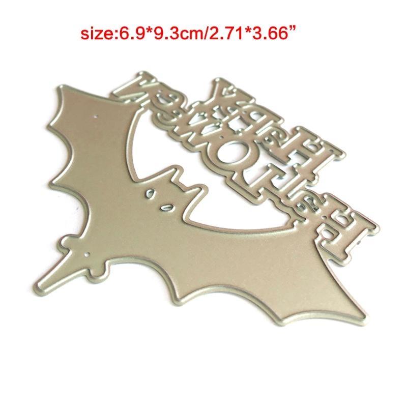 Happy Halloween Bat Metal Cutting Dies Stencil DIY Scrapbooking Album Paper Card Template Mold Embossing Decoration top sale