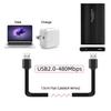 Chenyang USB Kurz Flach USB Typ A Stecker auf Stecker 4 Adern 5V 2A Lade-Datenverlängerung Silikonkabel 4 Adern 30AWG 13cm 2.0 Kabel, 2.0