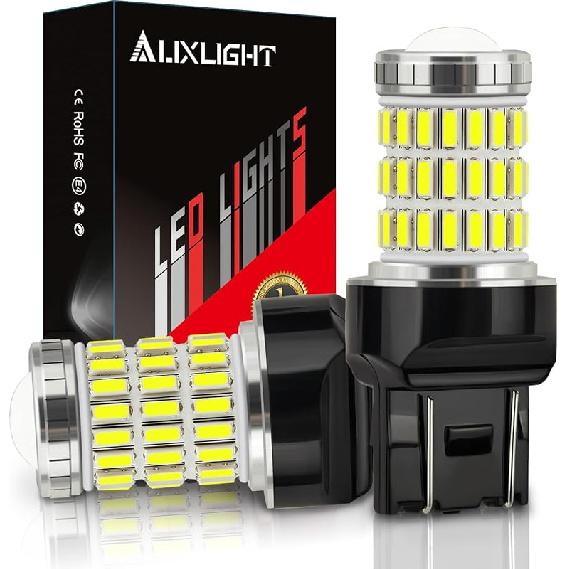 AUXLIGHT 7440 7441 7443 7444 T20 992 W21W LED Bulbs Xenon White, Ultra Bright 60-SMD LED Replacement for Back Up/Reverse Lights, Brake/Tail Lights, Xenon White