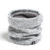 Unisex Solid Color Double Layer Warm Neck Scarf For Autumn Winter