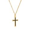 New Necklace Simple Retro Stainless Steel Drip Cross Pendant Necklace