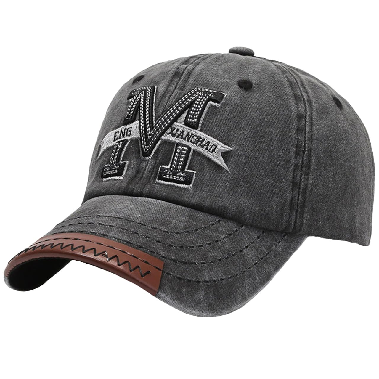 

Кепка Шляпа Винтажная Вышивка Уличная Стильная CZA145 [Белый Клык] Мужская Женская (черный) чёрный