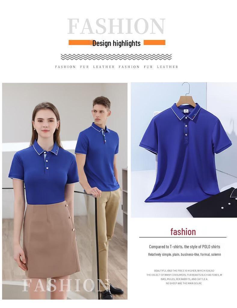 Custom Men's Breathable Short Sleeve Polo Shirt with Logo Printing