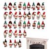 36Pcs Christmas Nutcracker Soldier Wooden Pendant Xmas Tree Hanging Ornament Navidad Christmas Decoration for Home New Year Gift