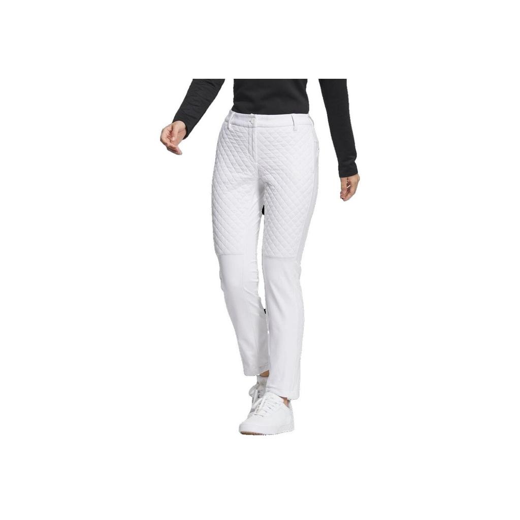 adidas Einfarbige High Waist Slim Fit Freizeithose Damen Unterteile Weiß HY0864