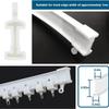 Curtain Track End Cap Set 8pcs White Plastic Fittings for Flexible Tracks Edge Width ~1cm Size 3.9x1.3x2.4cm Decor