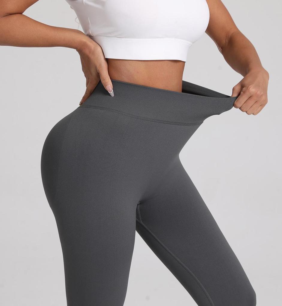 High Waist Seamless Yoga Leggings - Women's Peach Butt Lifting Sports Pants for Running and Fitness