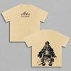 Attack On Titan Levi Printed Tee Men Women Washed Cotton T-shirts Manga Vintage T Shirt Harajuku Male Summer Short Sleeve Tshirt