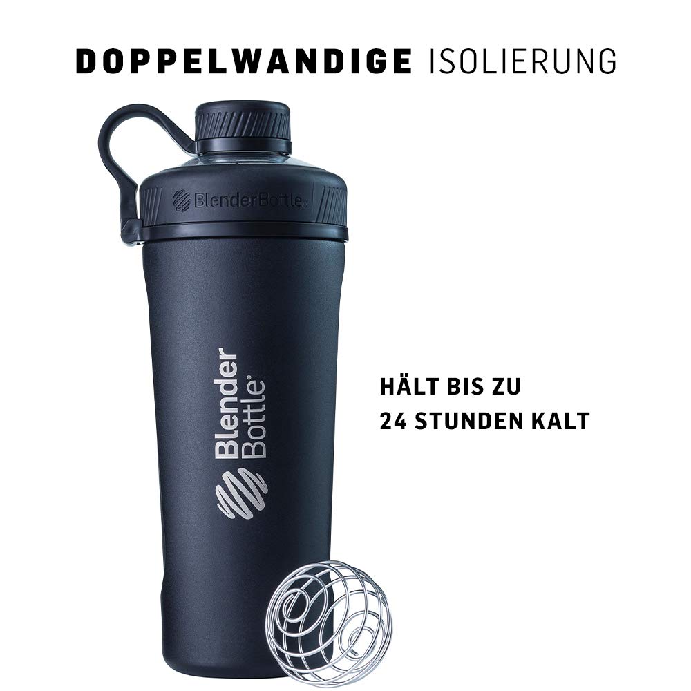 Blender Bottle Mixer Shaker Cold Bottle RADIAN Stainless Steel 26 Oz Stainless Steel Imported Black BBRDS26 BK (760ml) [Regular Product]