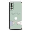 Korean Letter Soft Phone Case For Samsung Galaxy S25 Edge S24 Plus S23 FE S22 S21 S20 Ultra 5G S10 Black Protect Cover