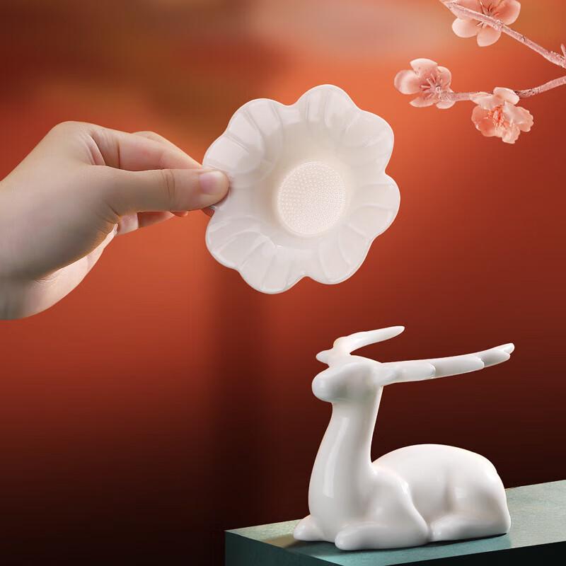 Chinese White Ceramic Kung Fu Tea Set