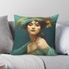 Alphonse Mucha Gilded Age Girl Square Pillowcase Polyester Linen Velvet Pattern Zip Throw Pillow Case Bed Cushion Cover