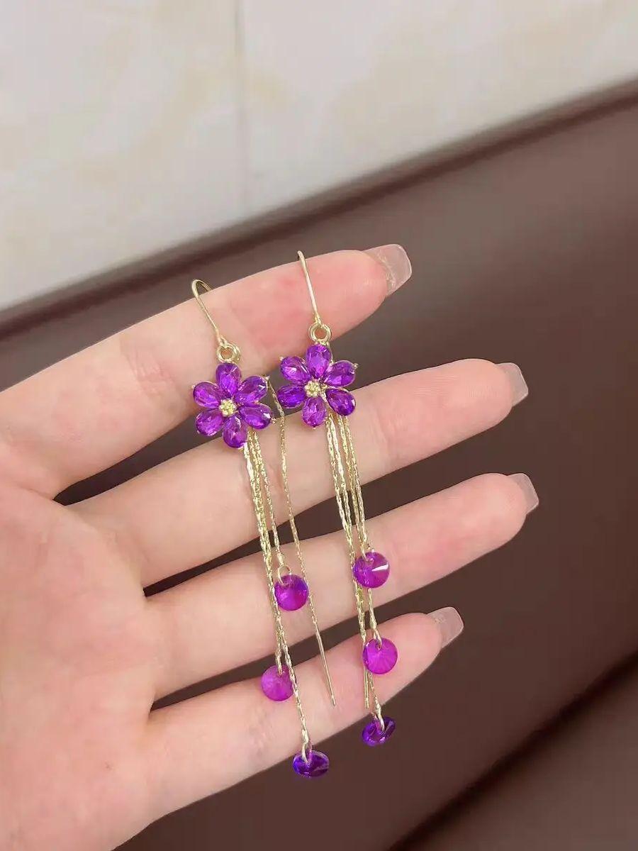 

2PC Women s Fashion Flower tassel Earrings Jewelry Accessories Suitable for Date, Party, Festival Gifts