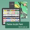 Set di Vernici Acriliche per Artisti, 36 Colori (Tubi da 12 ml), Senza Formaldeide, Portatile per Progetti Artistici Fai da Te