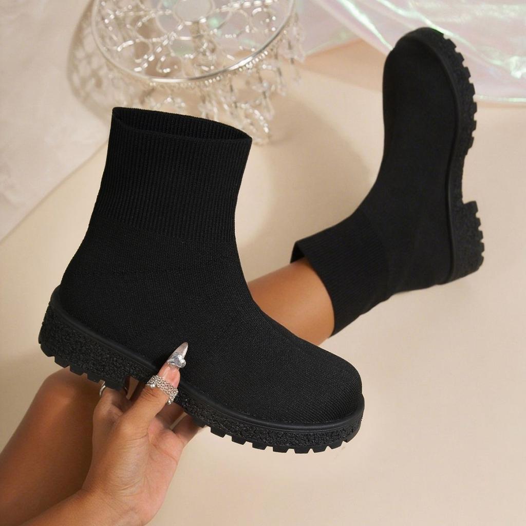 French socks boots autumn light commuter style elastic fashion socks boots intellectual style fairy style sexy dating