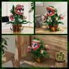 Deli II Crocodile Plant Flower Building Blocks, featuring 4 opening mouths, terrifying store cannibalistic brick toy, children's Halloween gift