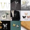 Butterfly Series Luminous Brooch: Liquid Metal Tassel, Simple Versatile Design, High-End Alloy Accessory
