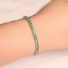Exquisite Natural Emerald Bracelet, 18k Gold Plating Over S925 Silver Natural Gemstone Fine Jewelry Suitable for Party Occasions