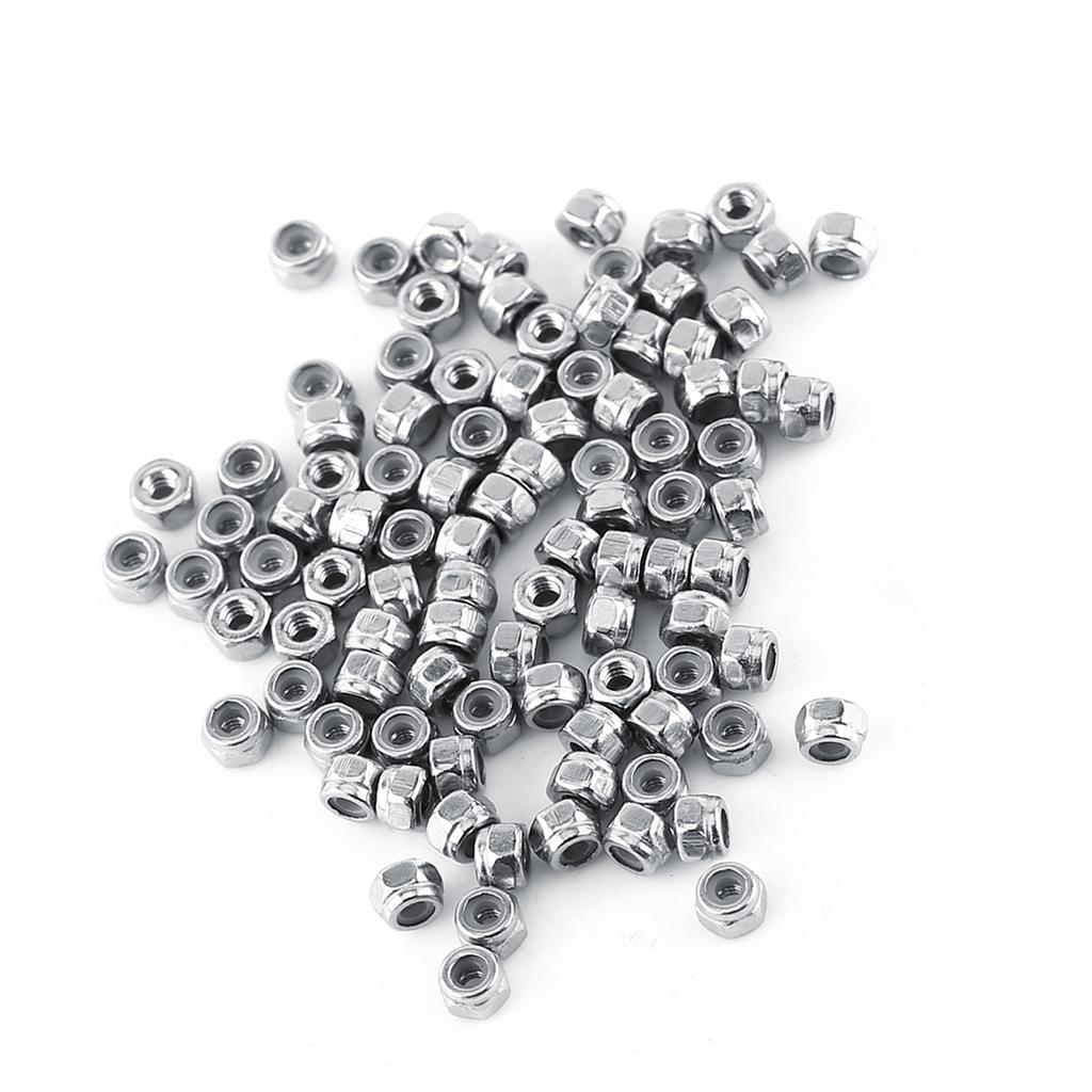 M2 M12 Stainless Steel SS304 Locknut Hex Nut Hexagon Locknuts with Nylon Insert