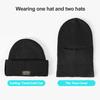Men Autumn Winter Knitted Hat Super Soft High Elastic Ultra-Thick Solid Color Windproof Knit Hat Streetwear Cap