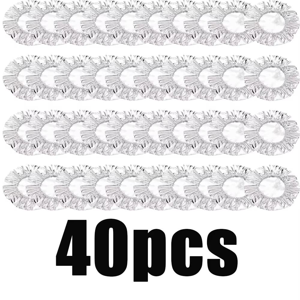 10-40PCS Repeatable Aluminum Foil Insulation Covers Eco-Friendly Kitchen Food Covers for Bowls & Dishes Storage for Kitchen