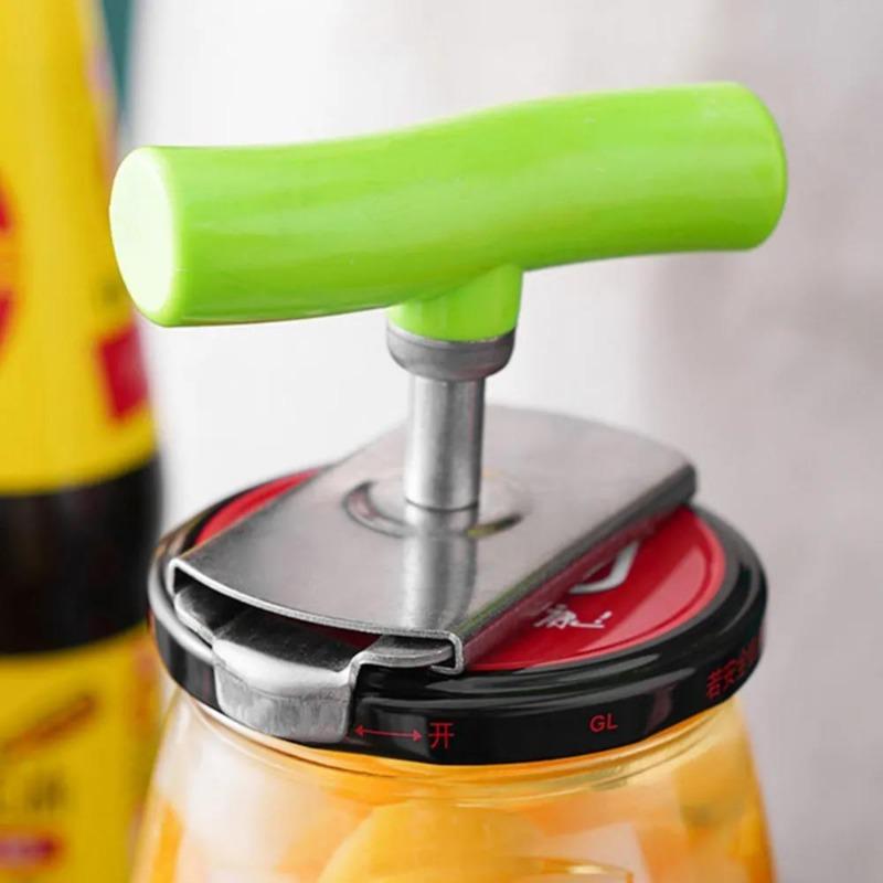 Kitchen Can Opener Adjustable Stainless Steel Non-Slip Multifunction Manual Jar Bottle Bottle Lid Opener Gadget Home Gadgets