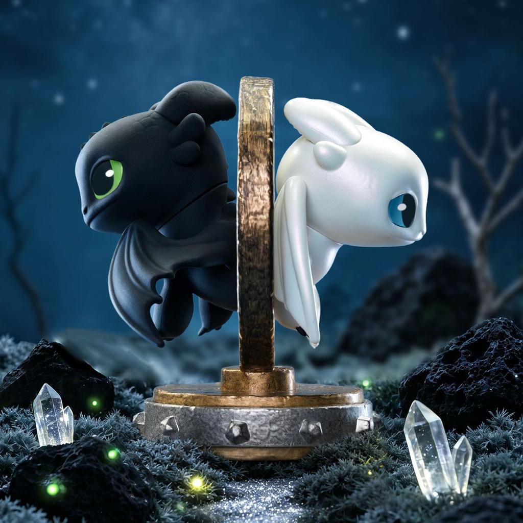 52TOYS BLINDBOX How to Train Your Dragon Night Meets Light Series Blind Box Toothless Light Fury PVC Figure 10cm Paint Collection Gift Approx.