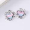 5pcs Exquisite Pearl Gemstone Love Heart Charms Pendants for Jewelry Making Necklace Earrings Bracelet DIY Handmade Accessories